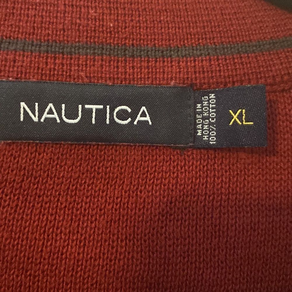 Nautica, Red Pull-Over, Size XL, 100% Cotton, EUC - Picture 3 of 5